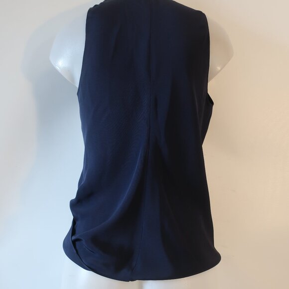 Womens Shag Boutique Navy Crossover Tank Blouse M - Picture 6 of 7